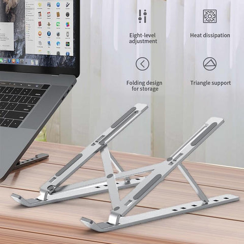 Image of Portable Laptop Stand Aluminium Foldable Notebook Support Notebook For Macbook Air Holder Adjustable Bracket Laptop Accessories