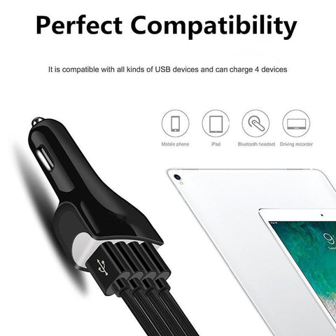Image of QC3.0 7A 4 USB Port Fast Charging Car Charger Adapter