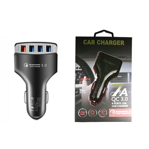Image of QC3.0 7A 4 USB Port Fast Charging Car Charger Adapter