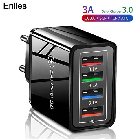 Image of 4ports wall charger Quick Charging For all mobile phones