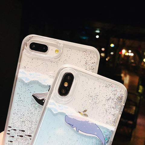 Image of Quicksand Liquid Whale Phone Case for iPhone