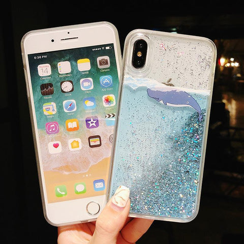 Image of Quicksand Liquid Whale Phone Case for iPhone