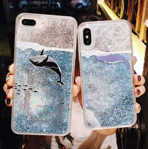 Image of Quicksand Liquid Whale Phone Case for iPhone