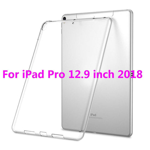 Image of Silicon Case For iPad Pro 11 12.9 2018 9.7 Clear Transparent Case Soft TPU Bumper Cover Tablet Case For iPad 2 3 4 5 6 Air Mini - All Fancy Phone Cases