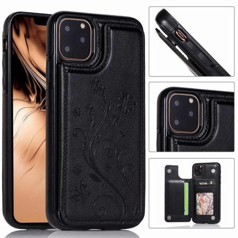 Image of Small Butterfly Embossed Leather Phone Case