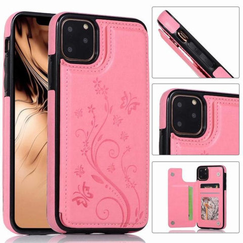 Image of Small Butterfly Embossed Leather Phone Case