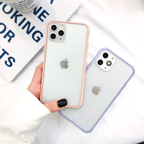 Image of Two-color matte acrylic anti-shock phone back cover