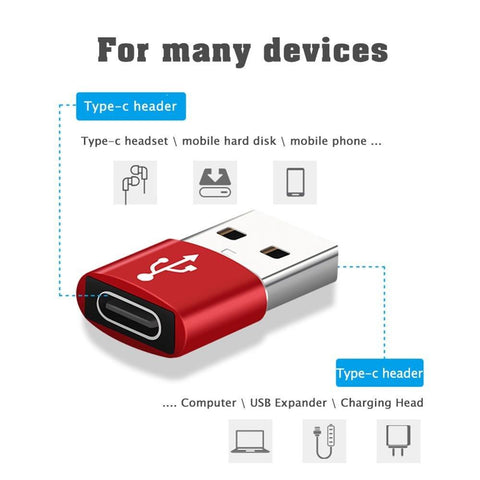 Image of USB 3.0 Type A Male to USB 3.1 Type C Female Connector Converter Adapter Type-c USB Standard Charging Data Transfer