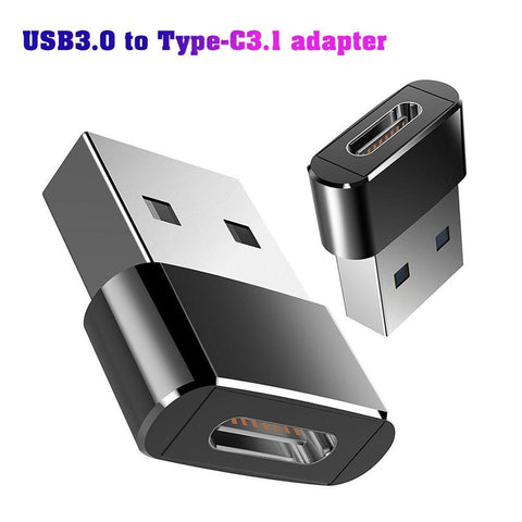 Image of USB 3.0 Type A Male to USB 3.1 Type C Female Connector Converter Adapter Type-c USB Standard Charging Data Transfer