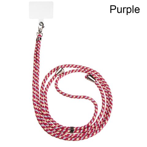 Image of Universal Cell Phone Lanyards with Adjustable Detachable Nylon Neck Crossbody Lanyard with Transparent Durable Pads