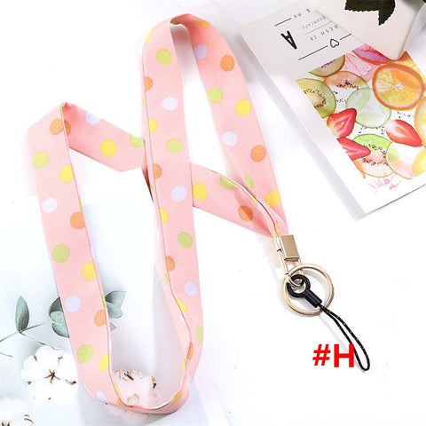 Image of Universal Fashion Cell Phone Lanyard Colorful Scarf Ribbon Neck Strap