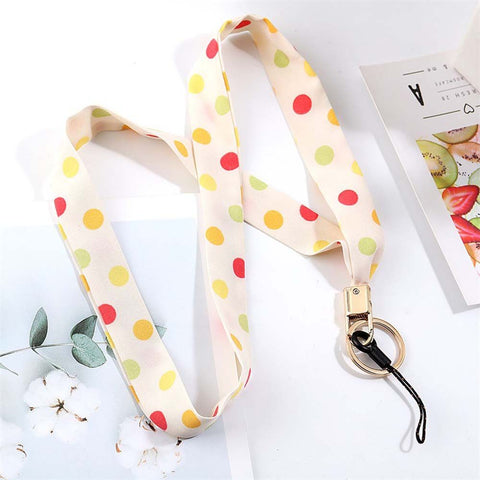 Image of Universal Fashion Cell Phone Lanyard Colorful Scarf Ribbon Neck Strap