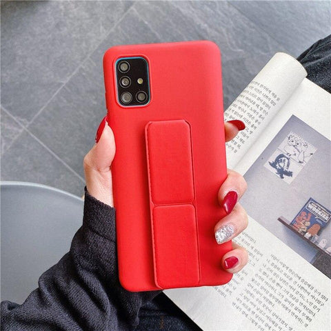 Image of Support Magnetic Car Holder Phone Stand Silicone Case For Samsung Galaxy models S20 S21 note20 note20plus galaxy s21 plus ultra fe s30 j2 core prime pro bumper with holder phone stand