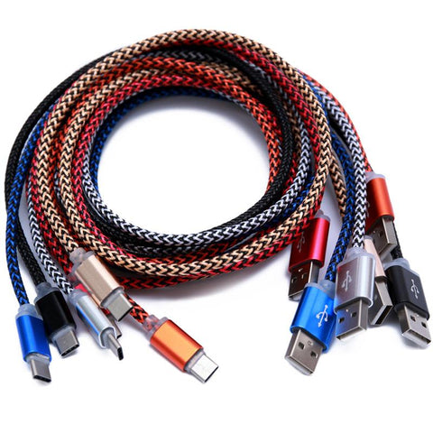 Image of 6ft 2A usb data cable for lightning apple iphone micro b C