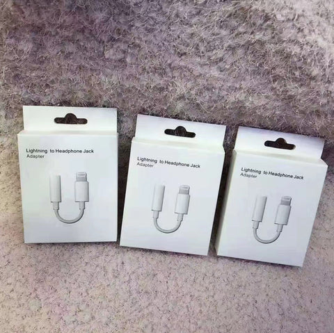 Image of iPhone dongle Plug and use lightning to 3.5mm audio converter cable for latest iOS adapter