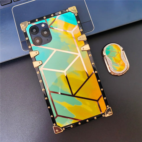 Image of Luxury Gradient Watercolor Geometric Pattern Case for iphones