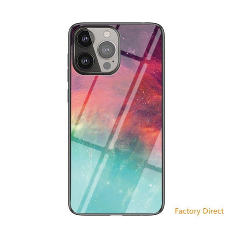 Image of Stars Sky design Tempered Glass phone Case For GOOGle pixel models