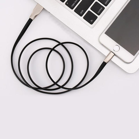 Image of 2A Fast Charging cable Tangle Free Charger Cord with Zinc Alloy connectorble