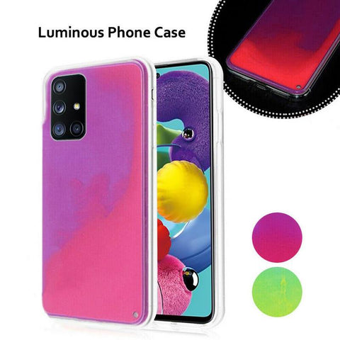 Image of Samsung A sery J sery model Liquid Luminous Neon Sand Case Quicksand Glow In The Dark
