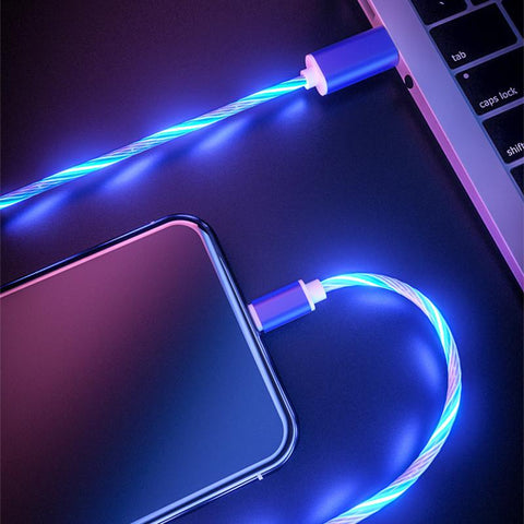 Image of Flow LED light durable usb charger cable for smart phones
