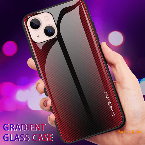Image of Gradient glass mobile phone case cover for iphone models