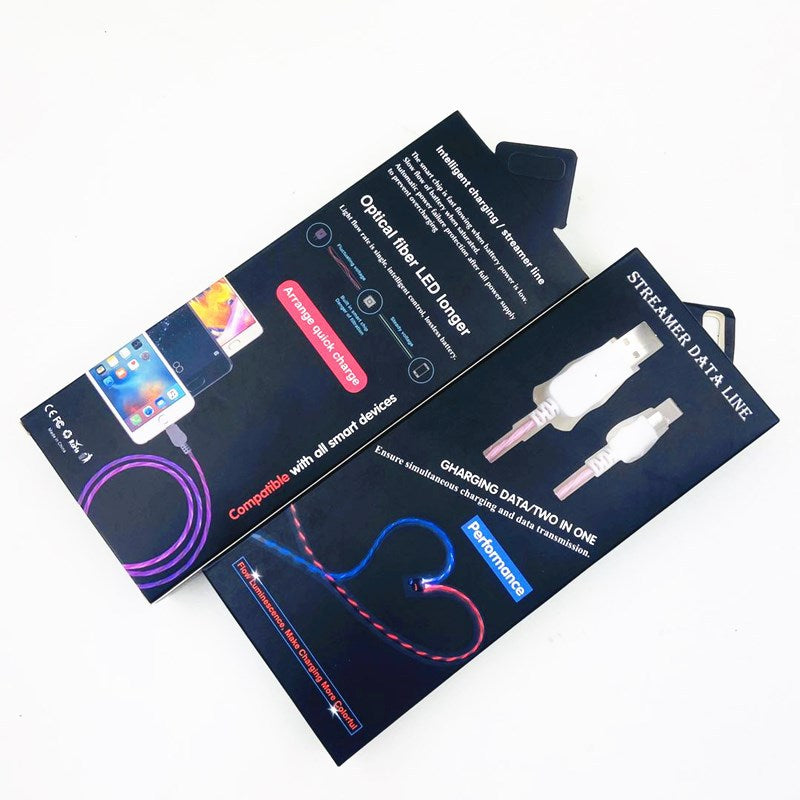 Flow LED light durable fast charging cable