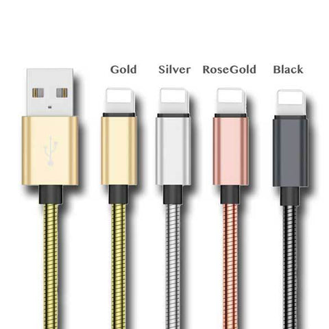 Image of Metal Spring data cable 3ft 2A Fast Charging