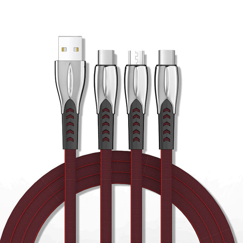 Image of 5ft extra long 3in1 3A High Speed Charging Cable Charger for ios Micro USB Android and Type C