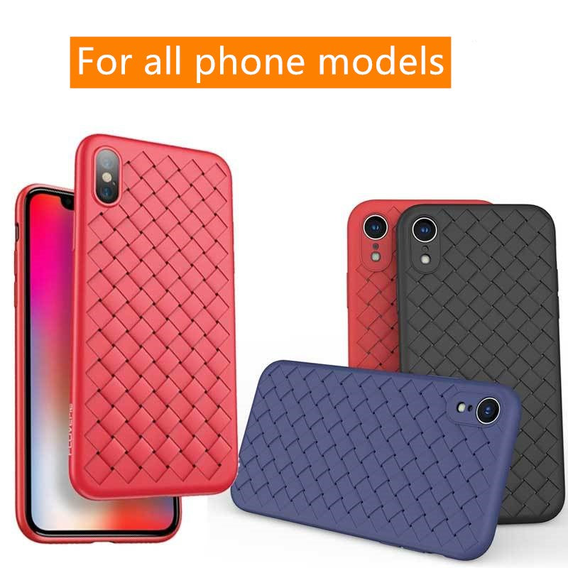 Stylish Luxury Braided Grid Weaving Case Cover for iPhone 11 pro max X 8 7 6 Plus