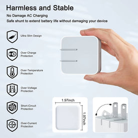 20W PD USB C chargers and cable kit for iPhone 16 17 pro max