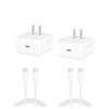 20W PD USB C chargers and cable kit for iPhone 16 17 pro max