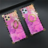 Samsung Note 20 Ultra S20 S21 Plus S10 S9 10 9 8 A50 A70 A71 A51 Luxury Glitter Cover Pink Phone Cases Marble Square Case for
