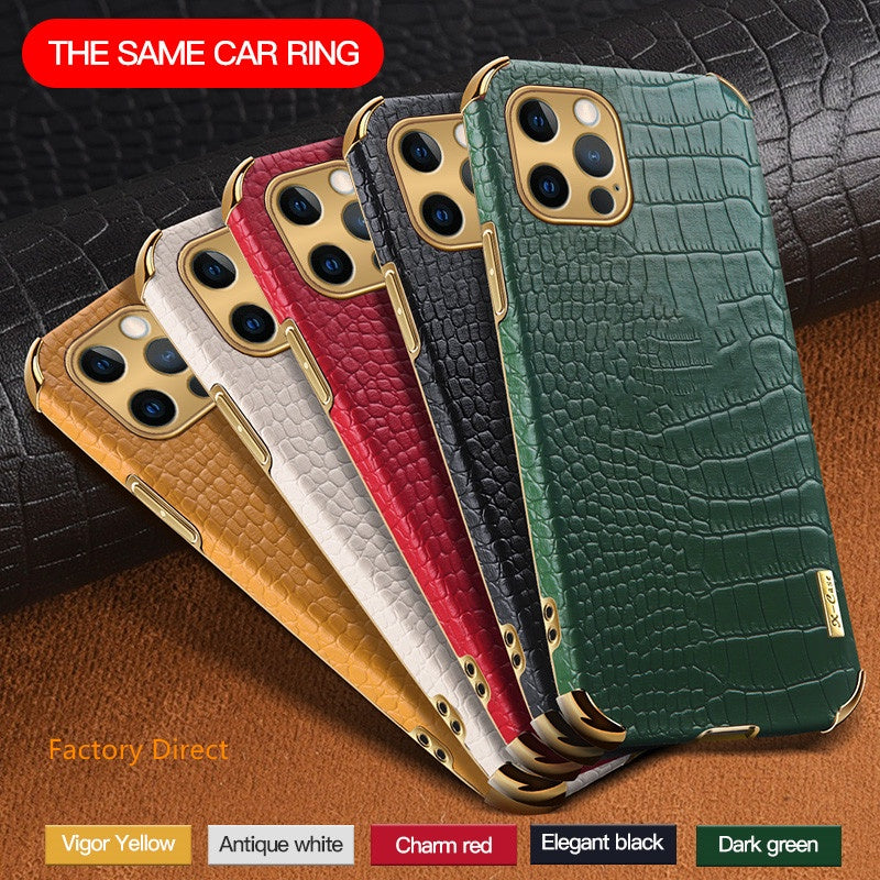 iPhone 13 pro max 12 Mini 11 Pro Max case 78plus Crocodile leather pattern design