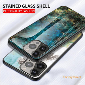 Marble design glass back cover case for Lenovo ASUS phone models