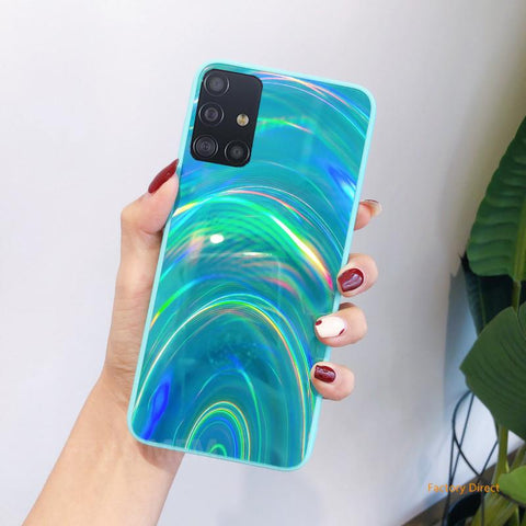 Image of Aurora design Fancy shining colorful phone case back cover for Samsung S M J Note Sery