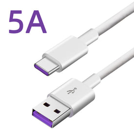 Upgraded white 5A Charging USB to C Cable Charger