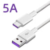 Upgraded white 5A Charging USB to C Cable Charger