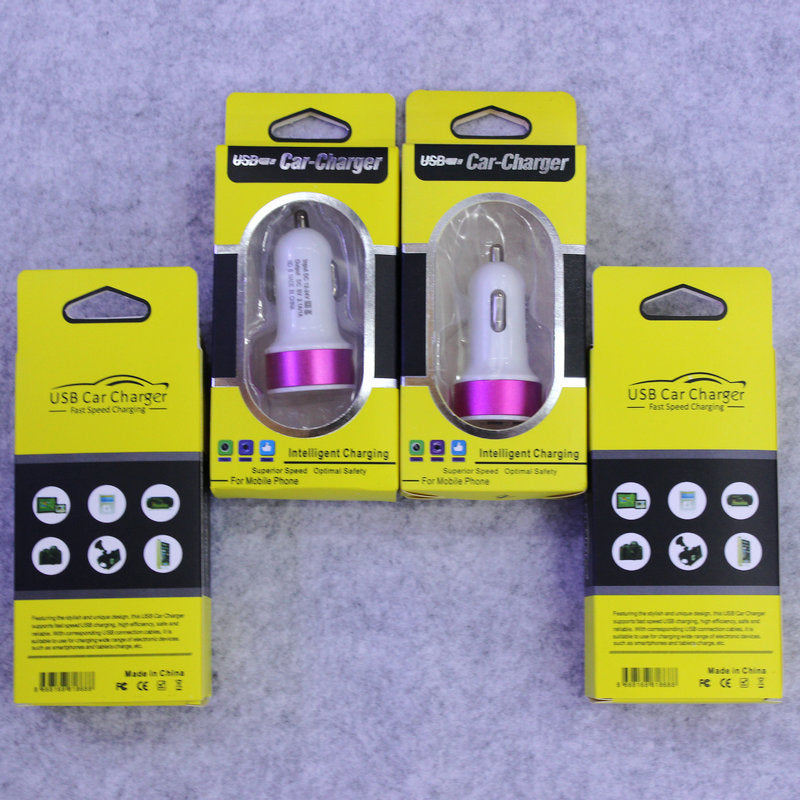 5V 1A Dual USB Port Car Charger with LED light