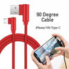 90 Degree charger cable 10ft extra long fast Charging USB Data for iPhone iPad Android Type C