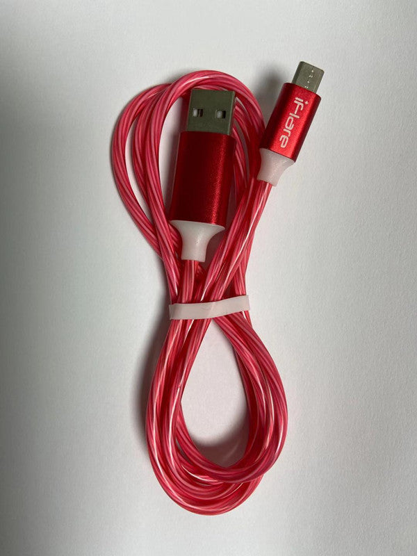 Flow LED light durable usb charger cable for smart phones