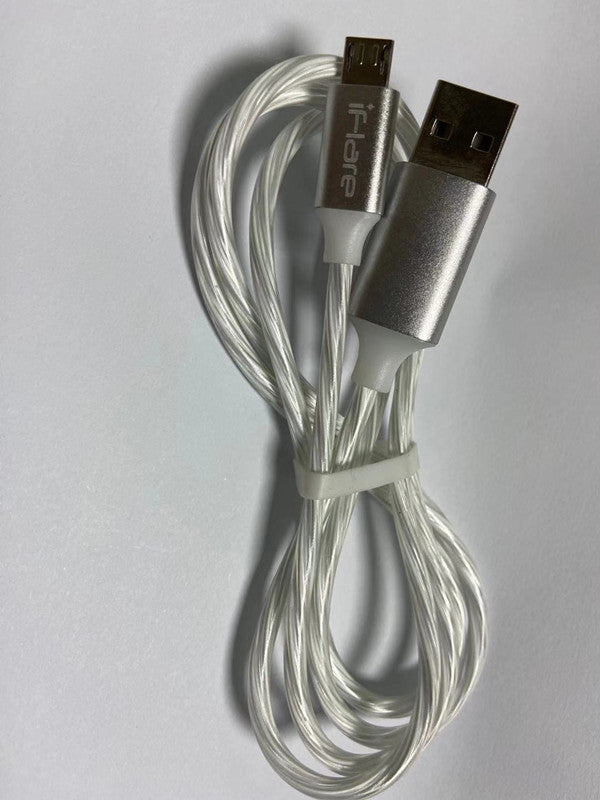 Flow LED light durable usb charger cable for smart phones