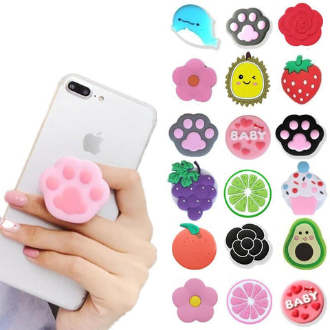 Image of Universal mobile phone bracket Cute 3D Animal airbag Phone Expanding Stand Finger Holder rabbit bear phone holder Stand