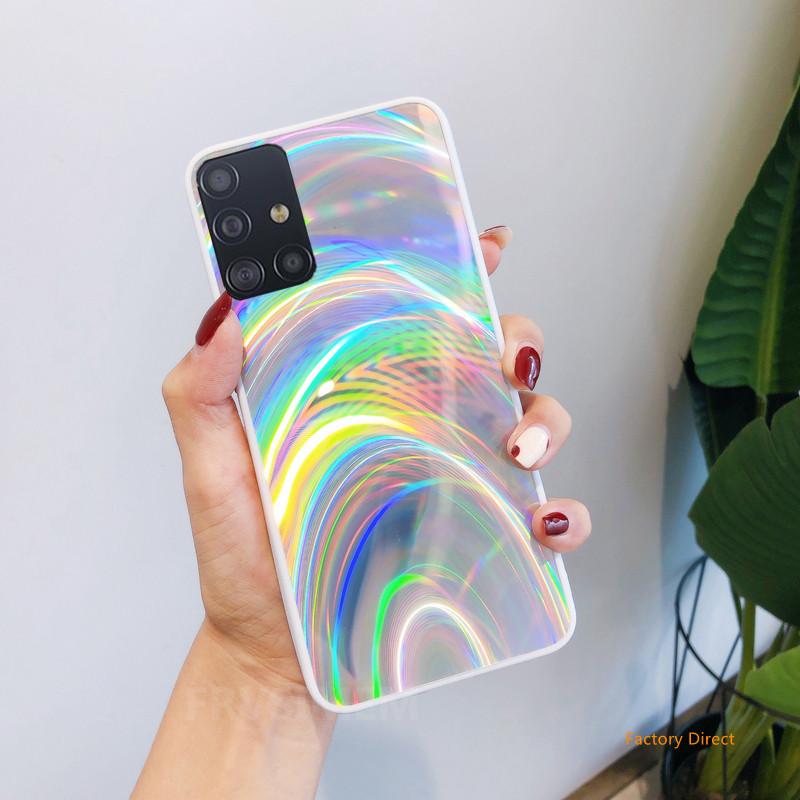 Aurora design Fancy shining colorful phone case back cover for Samsung S M J Note Sery