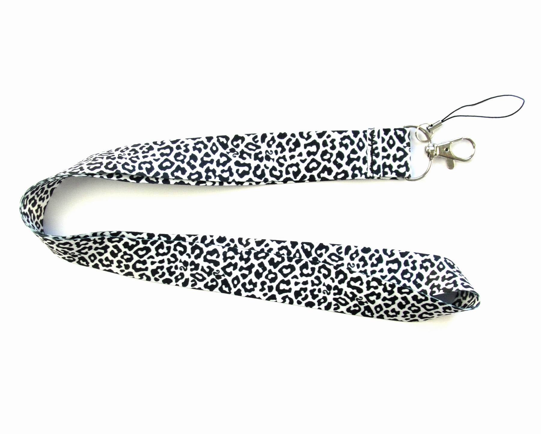 Fashion Classic Leopard Lanyards for ID Holders Work Pass Card Cellphone Name Badges Neck Strap with Keyring
