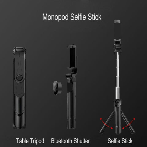 Image of 3 In 1 Selfie Stick Phone Tripod Extendable Monopod with Bluetooth Remote for Smart phones