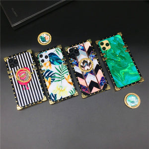 Luxury Bling Square Phone Cover for iphone models