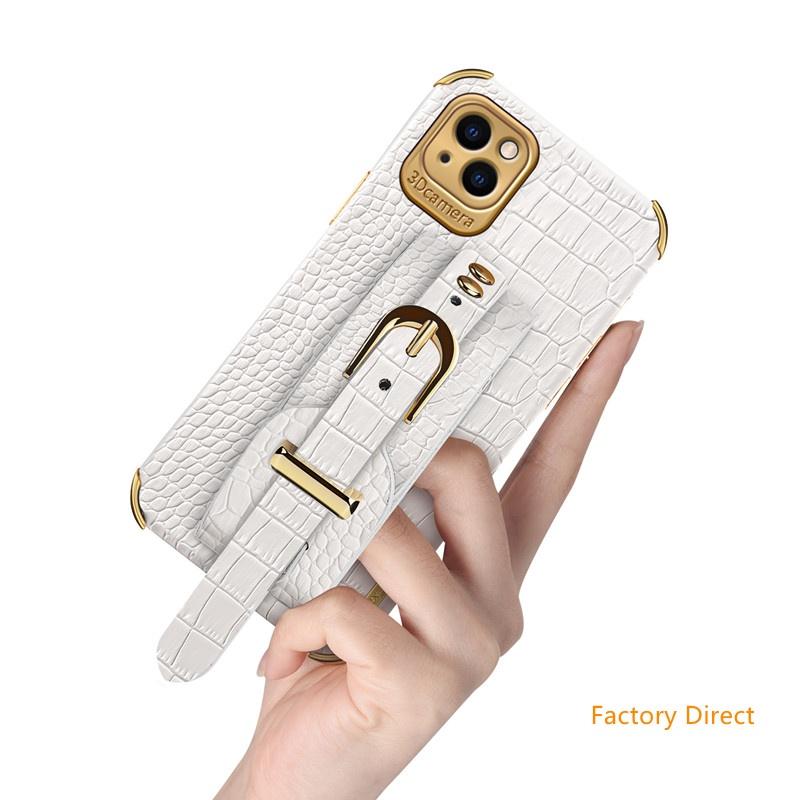 New Crocodile leather case with wrist strap for Samsung S Note sery model