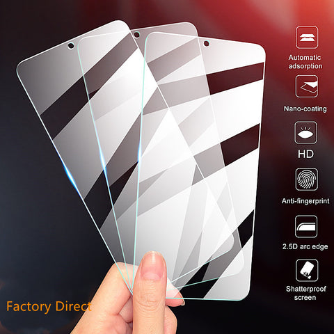 Image of 2.5D 9H Real tempered glass for iPhone 14 13 12 11 pro max X 8 7 all models with clean kits