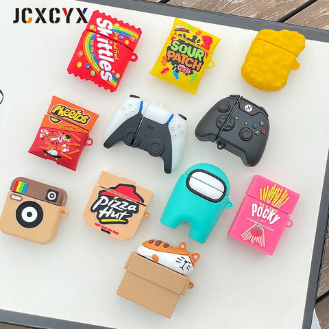 Image of 3D INS Cartoon Cat GameBoy Box Dragon silicone Case For Apple Airpods 1 2 pro