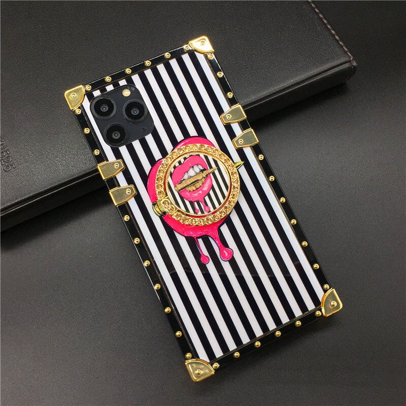 Luxury Bling Square Phone Cover for iphone models